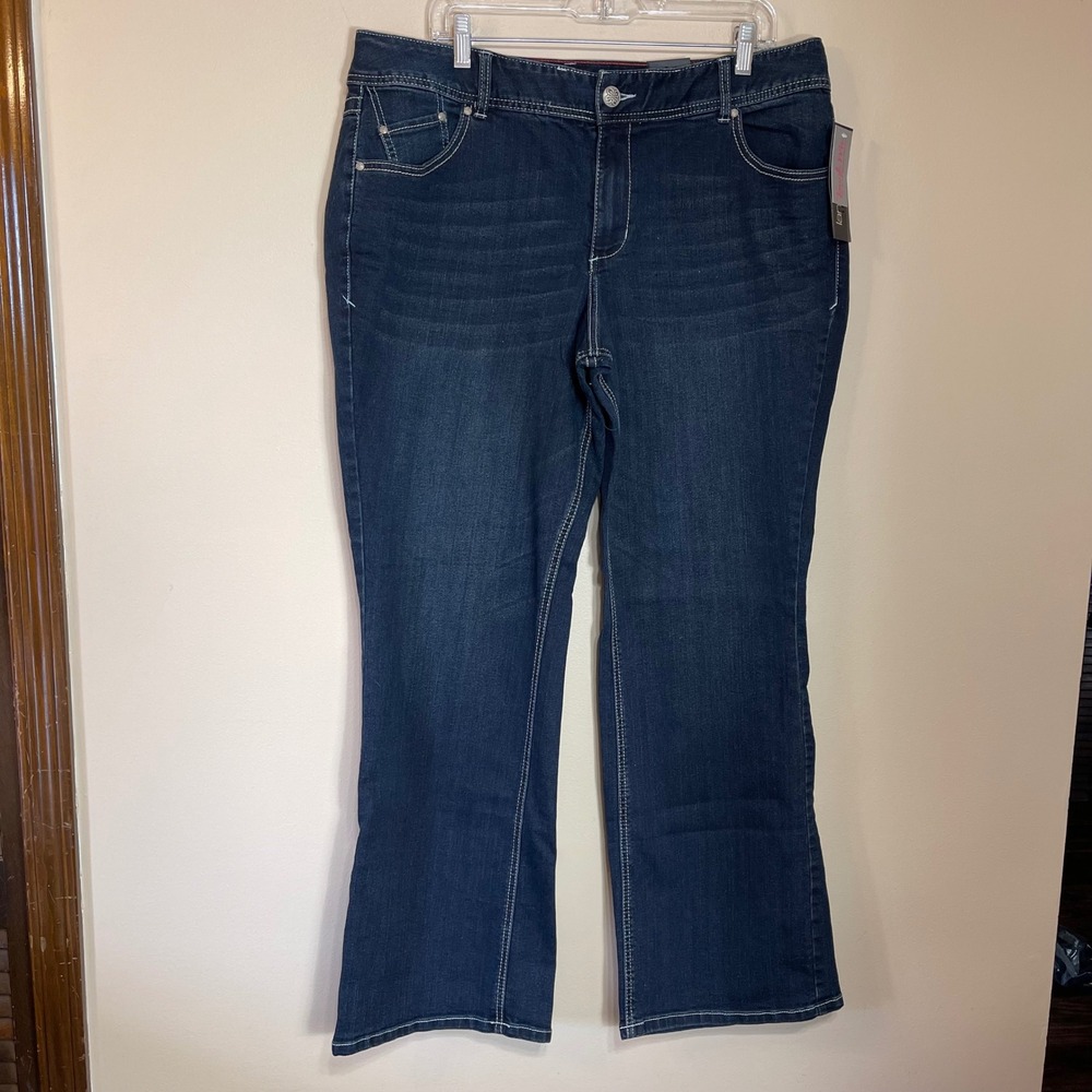 NEW Lane Bryant T3 Jegging Boot Jeans Dark Wash Contrast Stitch Plus Size 18